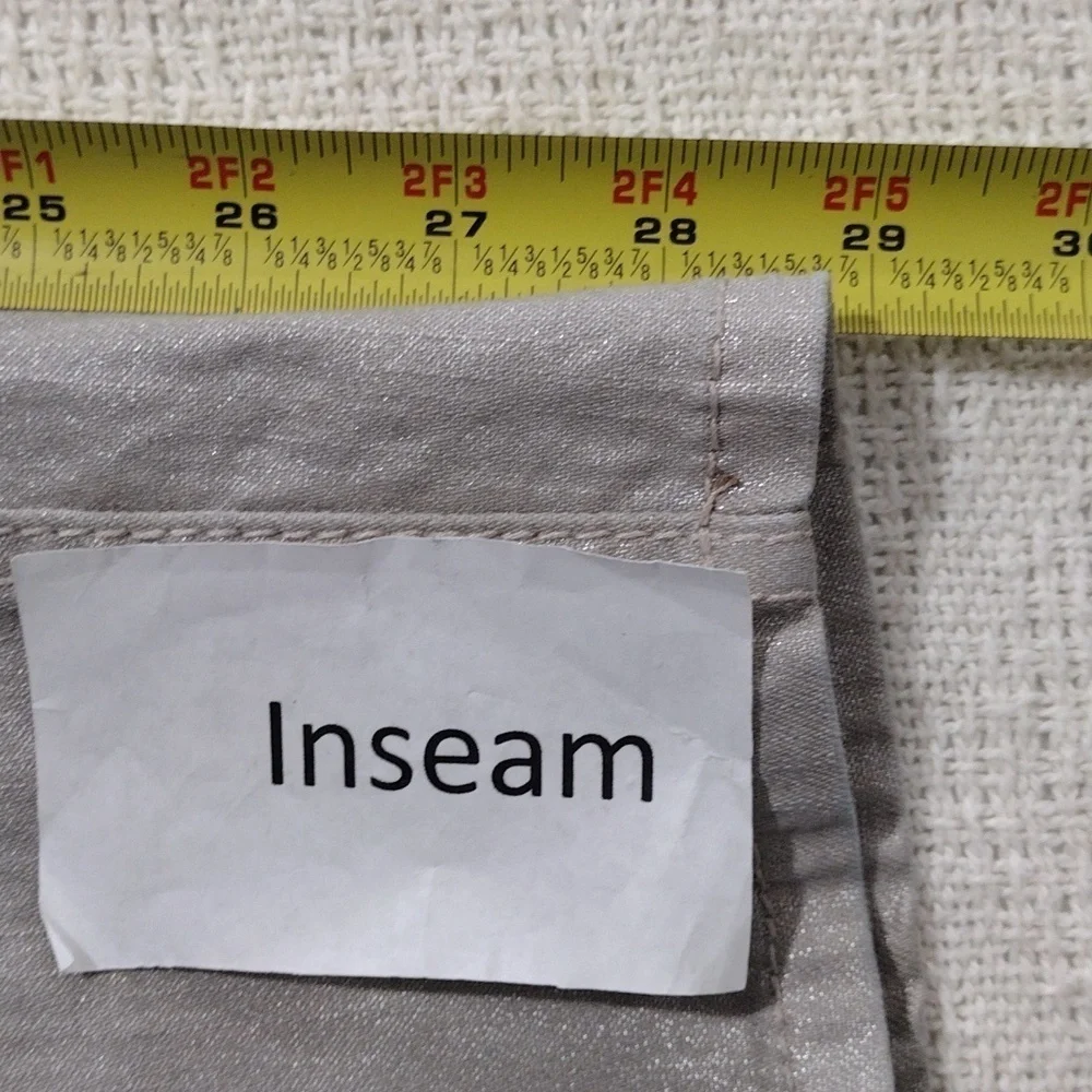 EUC Seven7 Tan Metallic Skinny jeans size 4 - Picture 11 of 15